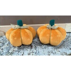 Set of 2 Hallmark Plush Pumpkins